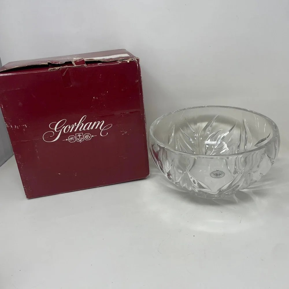 Gorham Star Blossom Crystal‎ Bowl 8 Inch Full Lead Glass Germany C270
